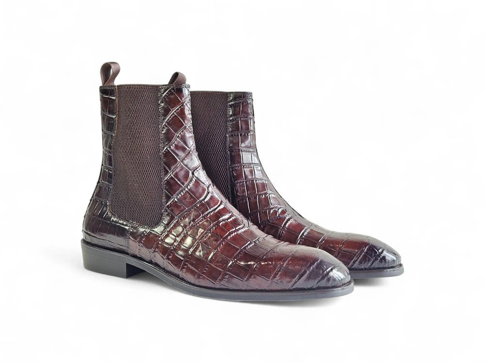 Men\'s Brown Croc-Embossed Chelsea Boots il_1080xN.7150755747_o5o3.jpg main image 2