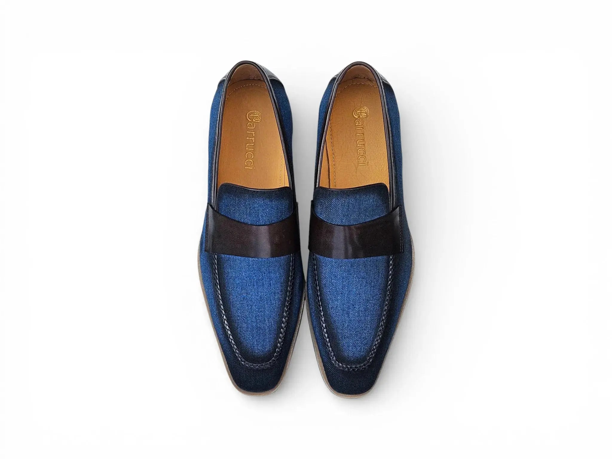 Denim Penny Loafer in Lug Sole Carrucci