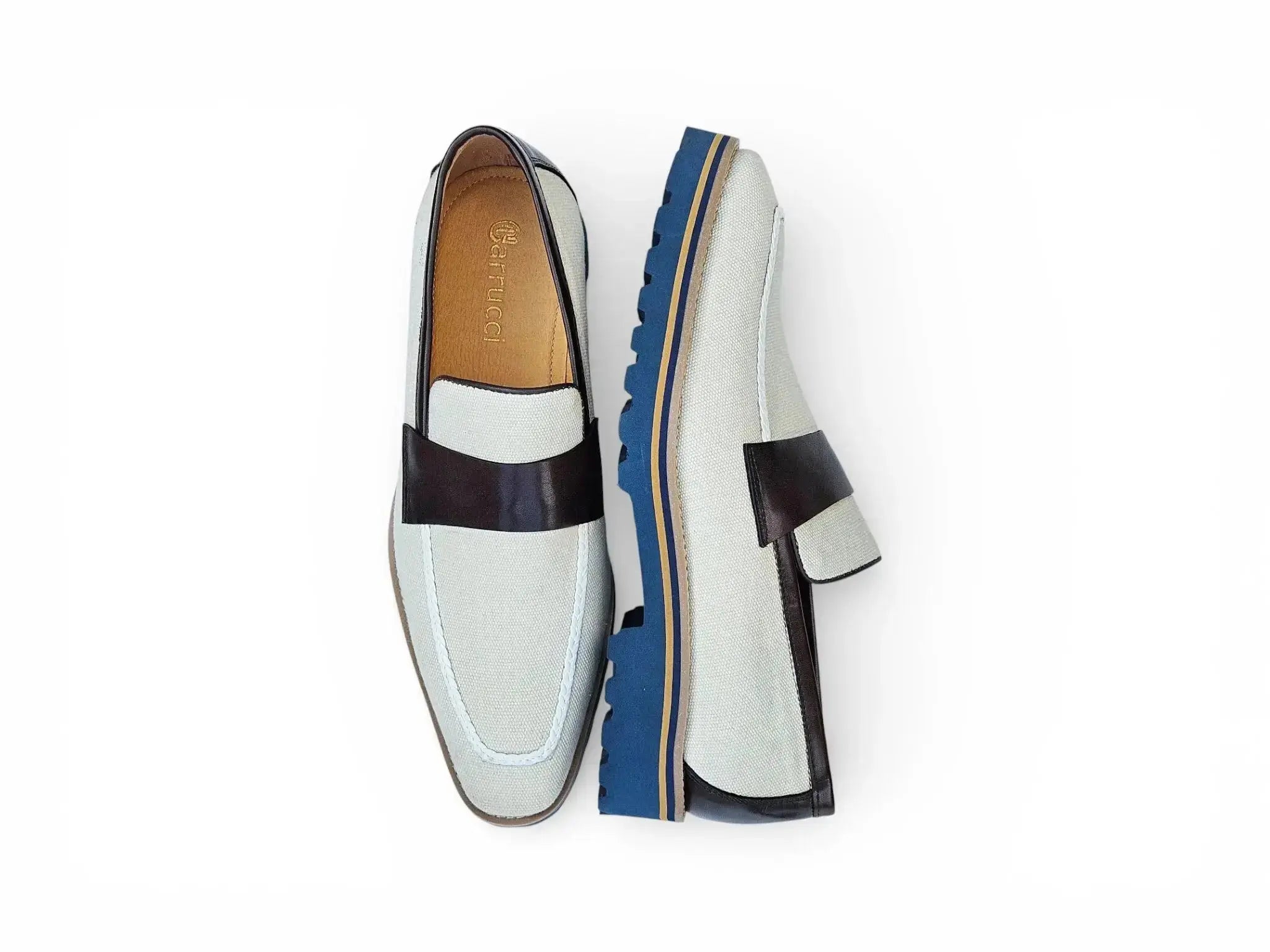 Denim Penny Loafer in Lug Sole Carrucci