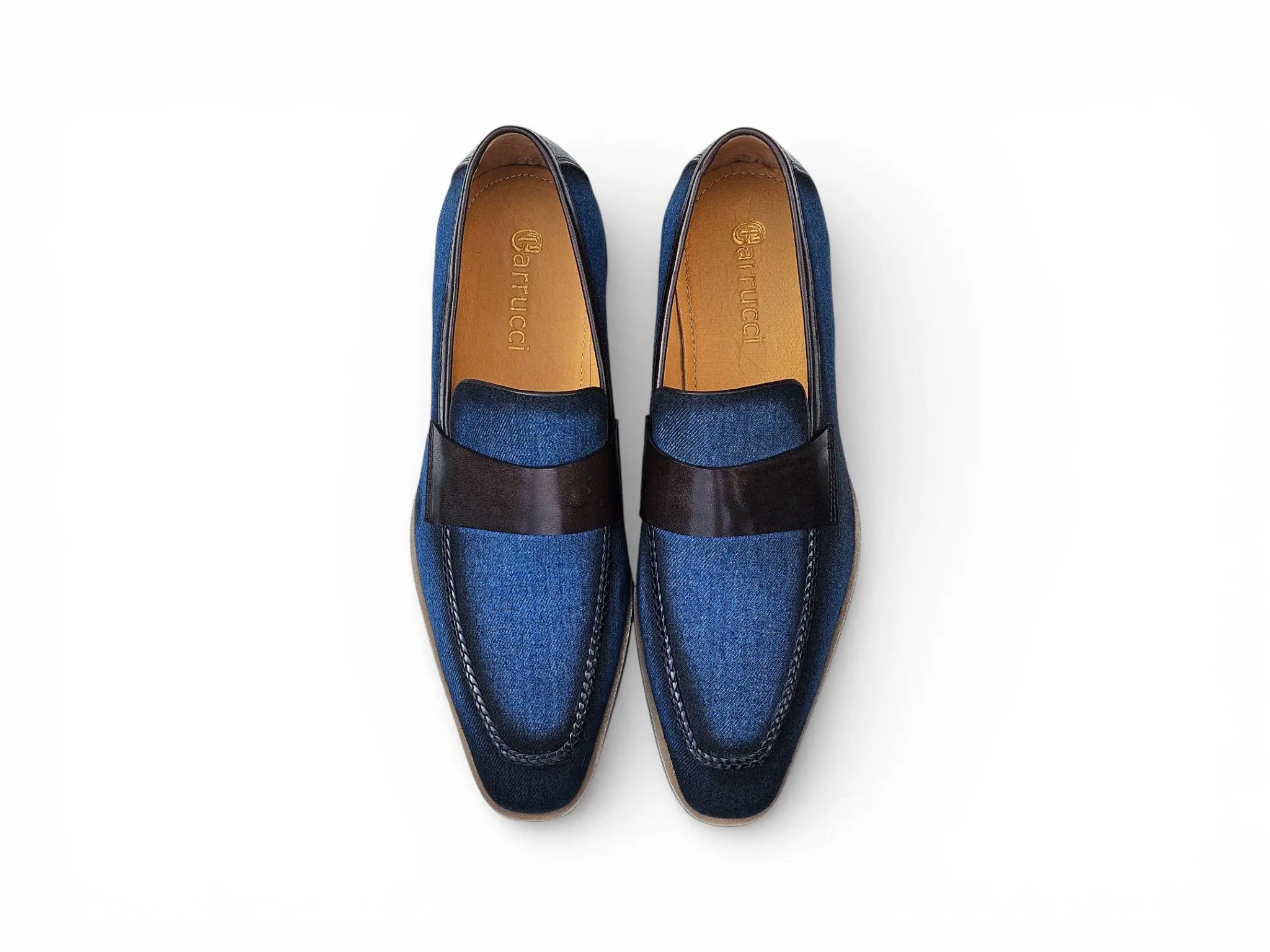 Denim Penny Loafer in Lug Sole Carrucci