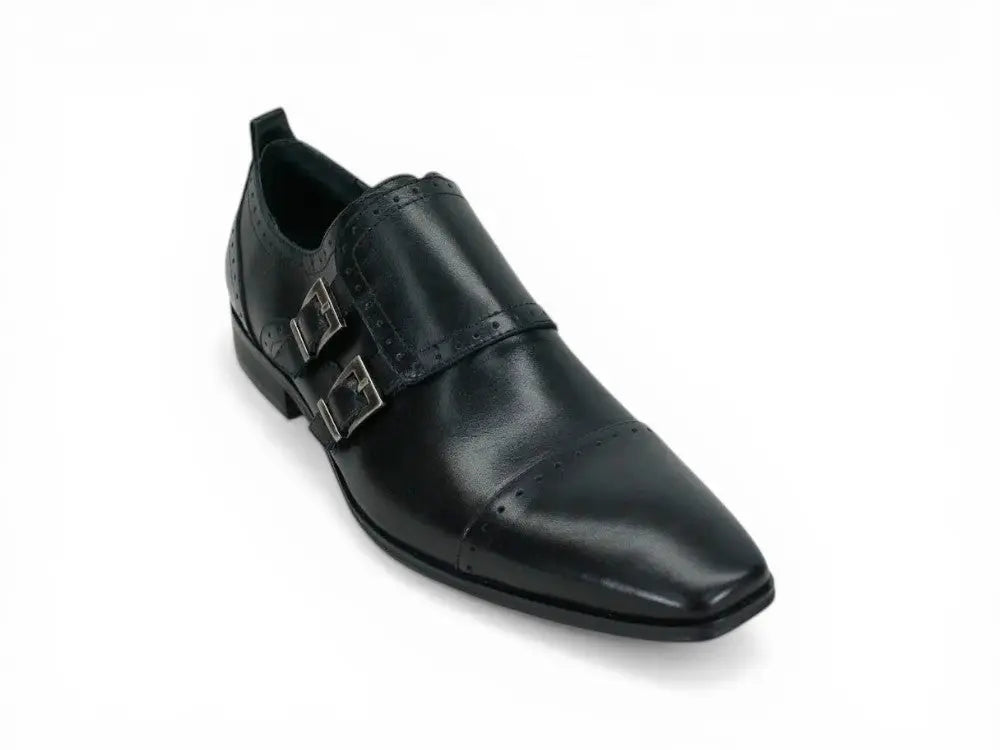 Double Monk Buckle Cap Toe Carrucci