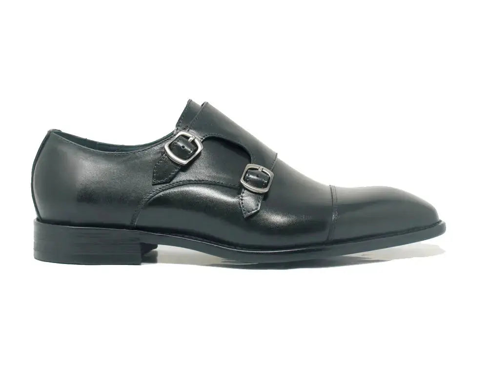 Double Monk Straps Leather Loafer Carrucci
