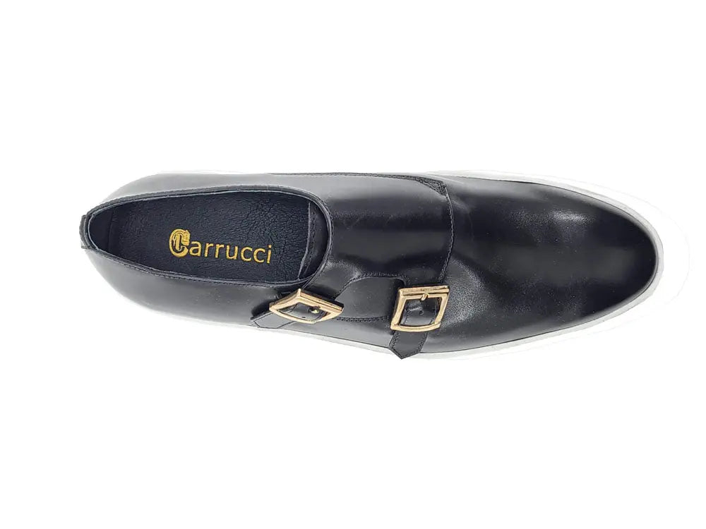 Double Monk Strap Leather Sneaker Carrucci