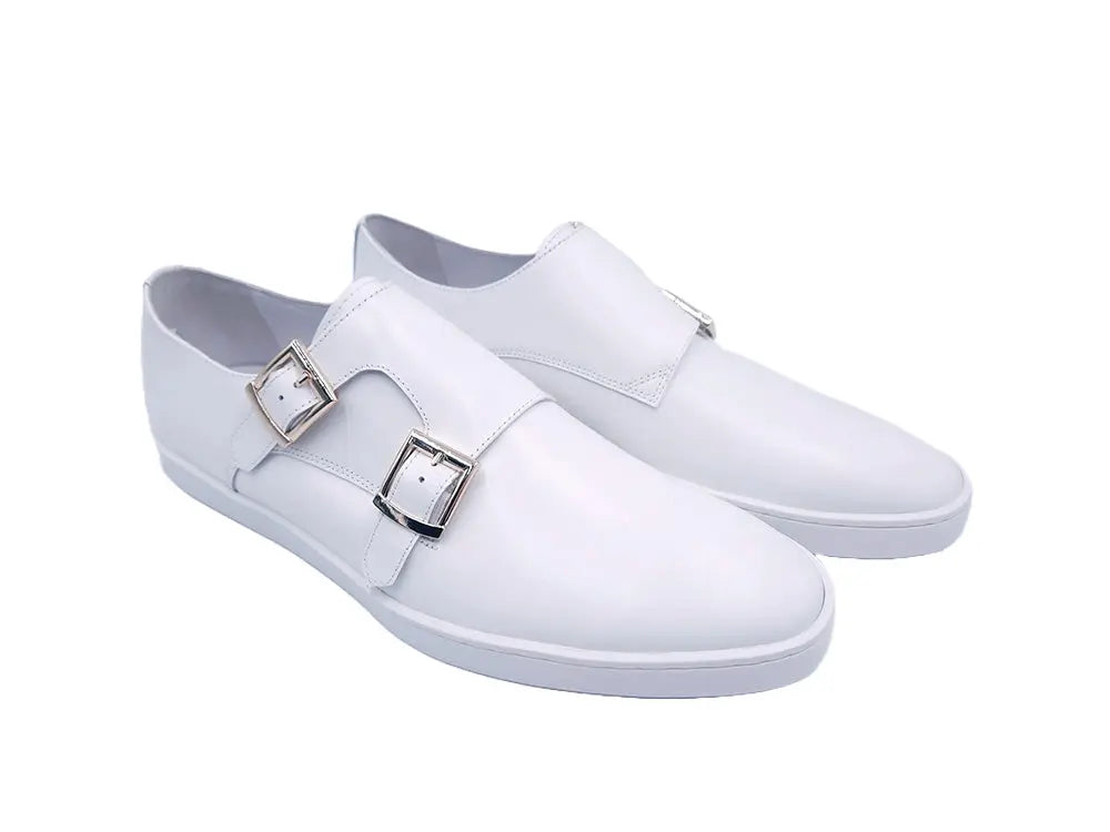 Double Monk Strap Leather Sneaker Carrucci