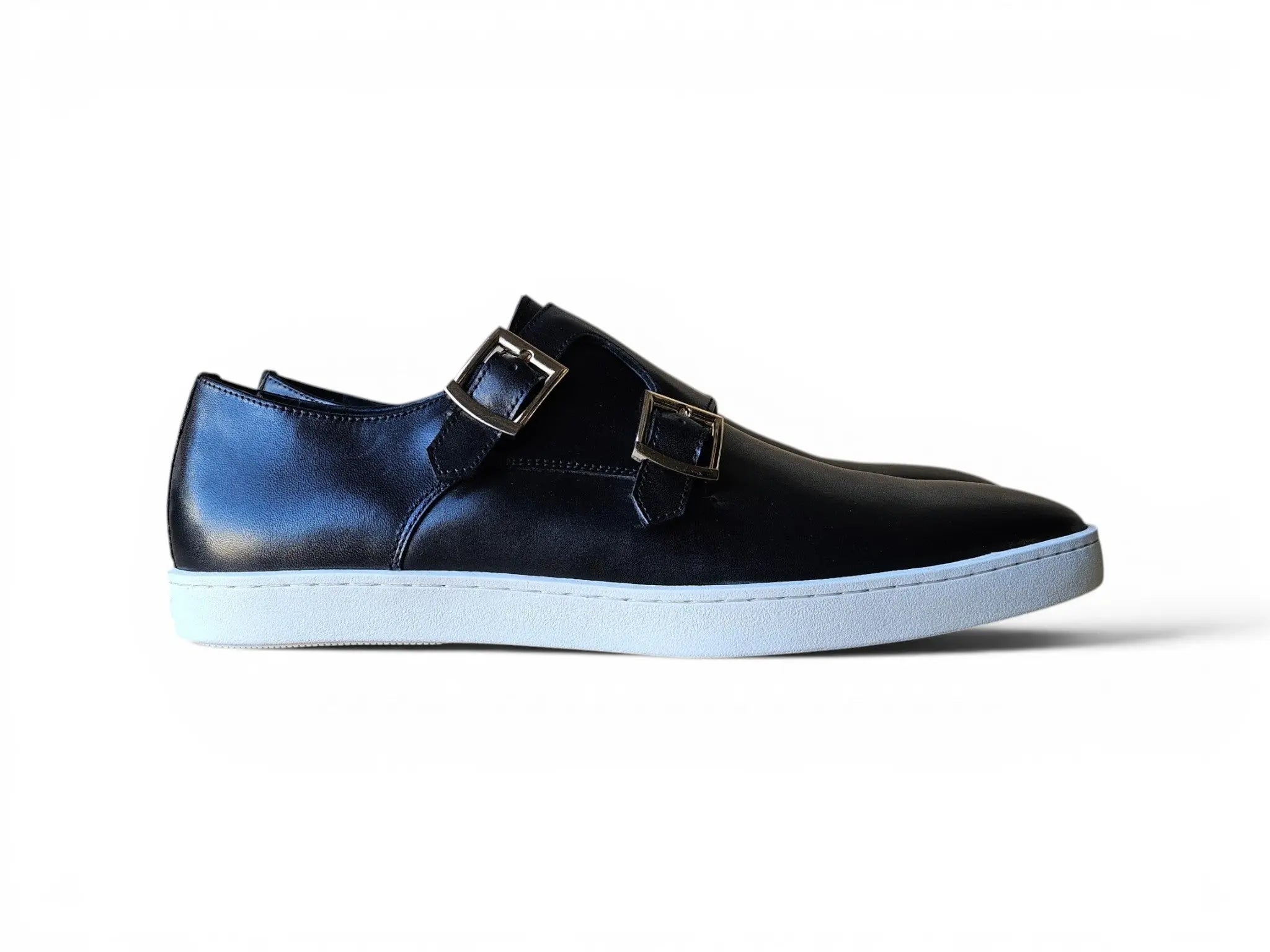 Double Monk Strap Leather Sneaker Carrucci