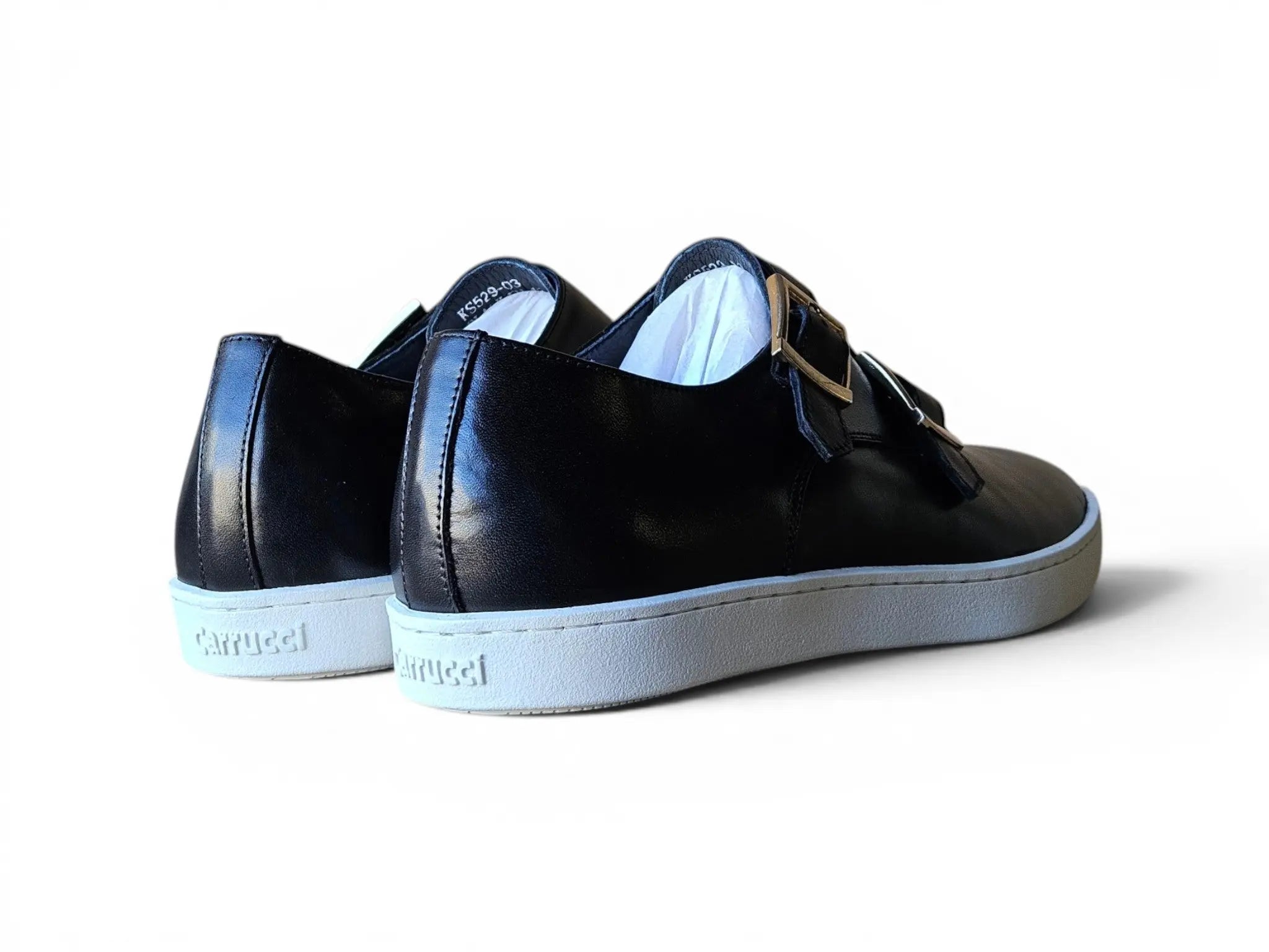 Double Monk Strap Leather Sneaker Carrucci