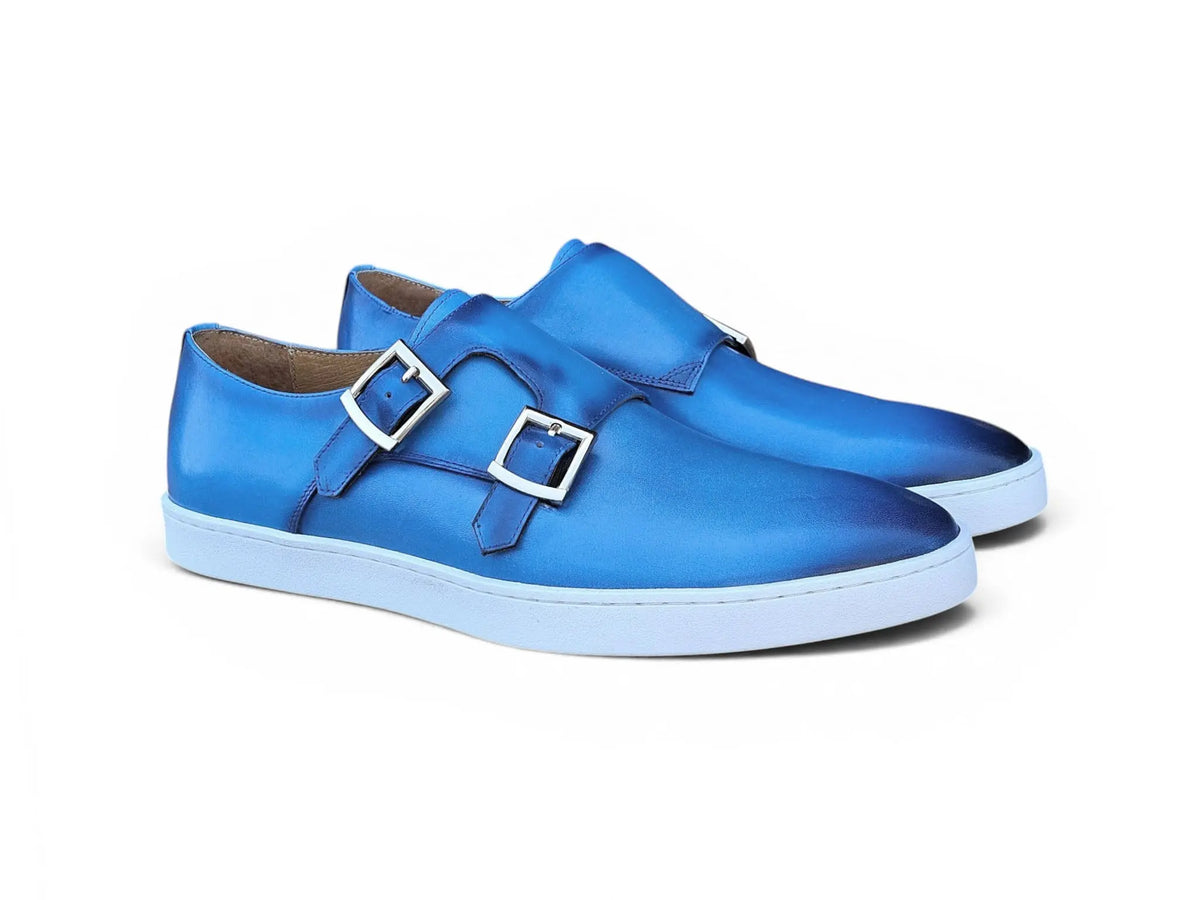 Double Monk Strap Leather Sneaker - Carrucci Shoes