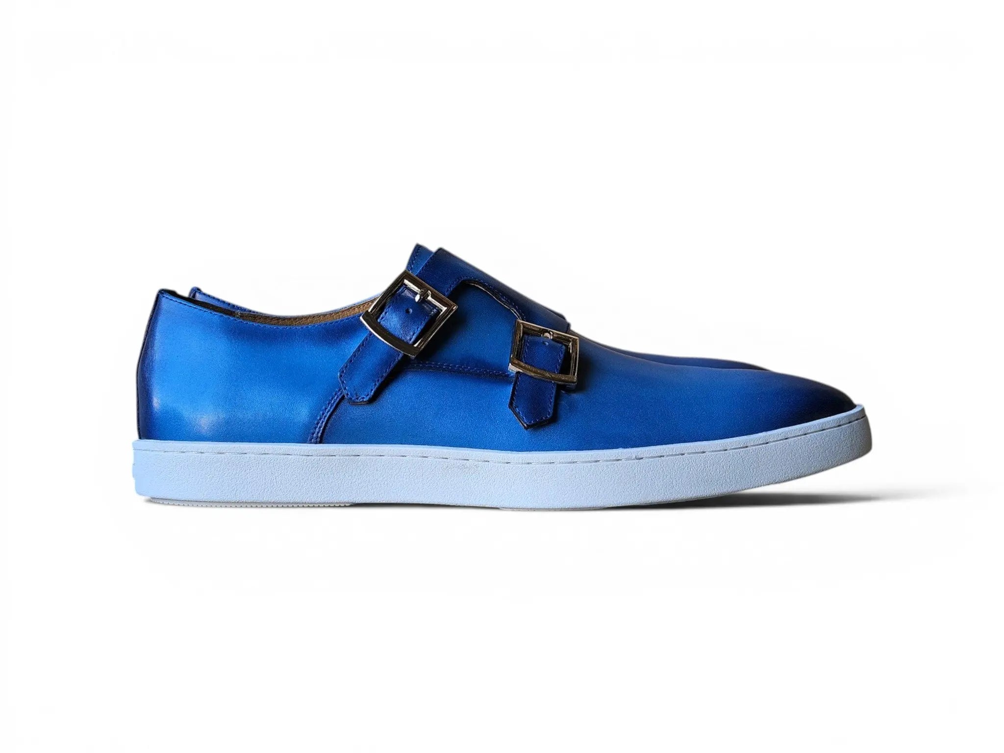 Double Monk Strap Leather Sneaker Carrucci