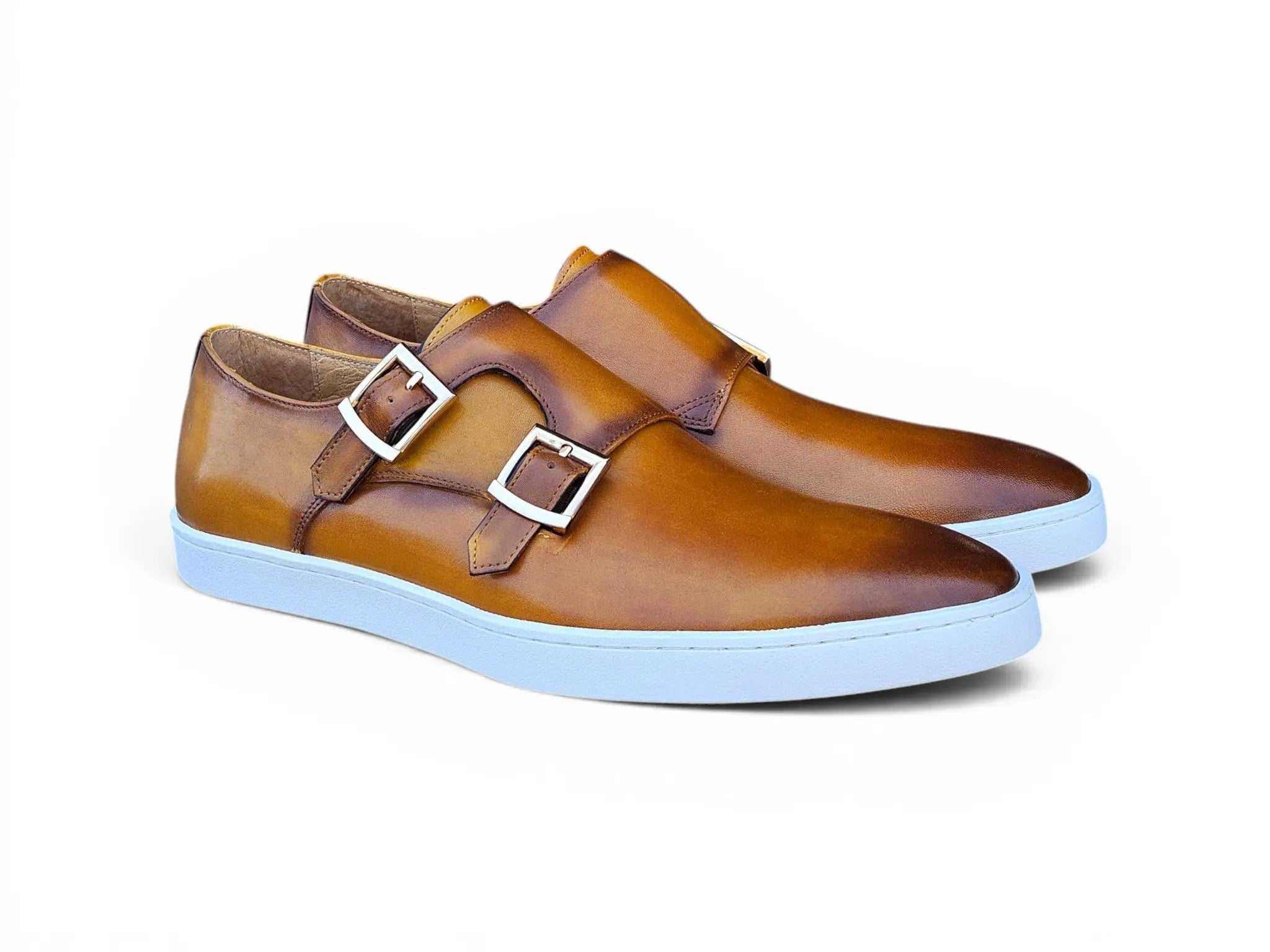 Double Monk Strap Leather Sneaker - Carrucci Shoes
