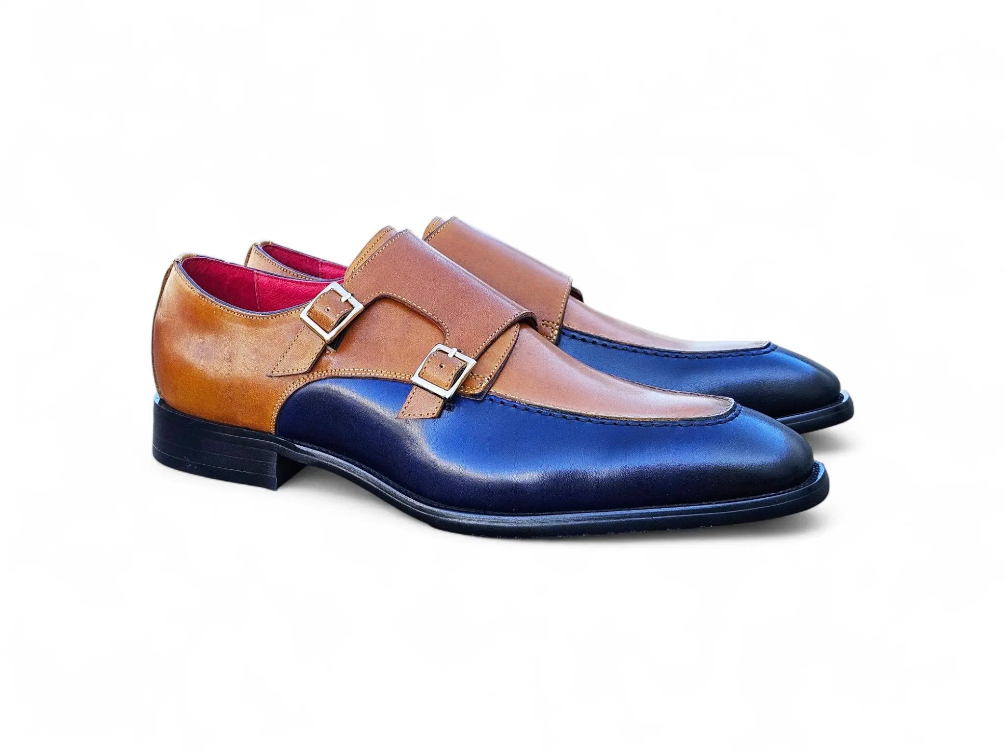 Double Monk Strap Two Tone Loafer Carrucci