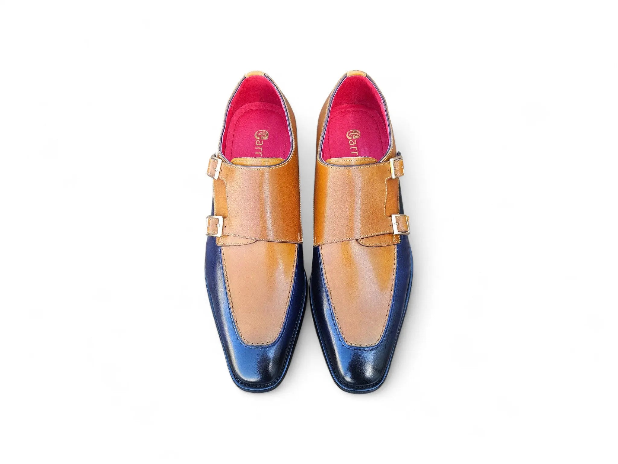 Double Monk Strap Two Tone Loafer Carrucci