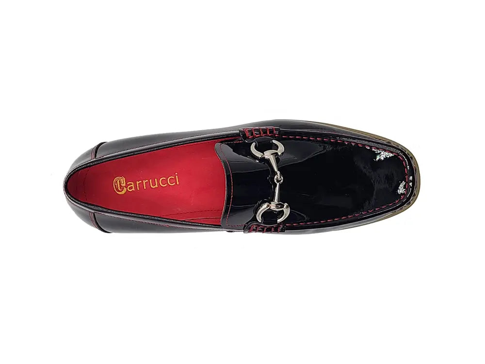 Elegant Patent Leather Horse Bit Loafer Carrucci