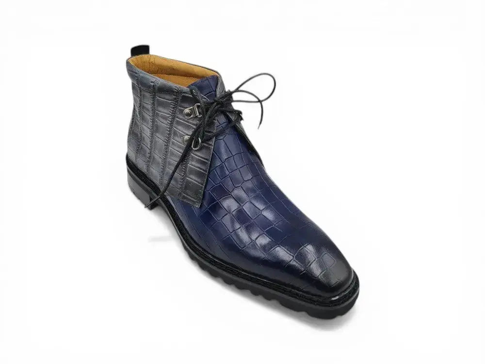 dress chukka boots Embossed Chukka Boot Lug Sole