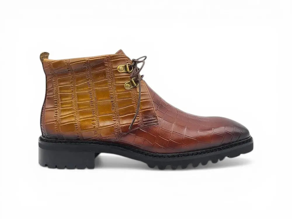 Embossed Chukka Boot Lug Sole Carrucci