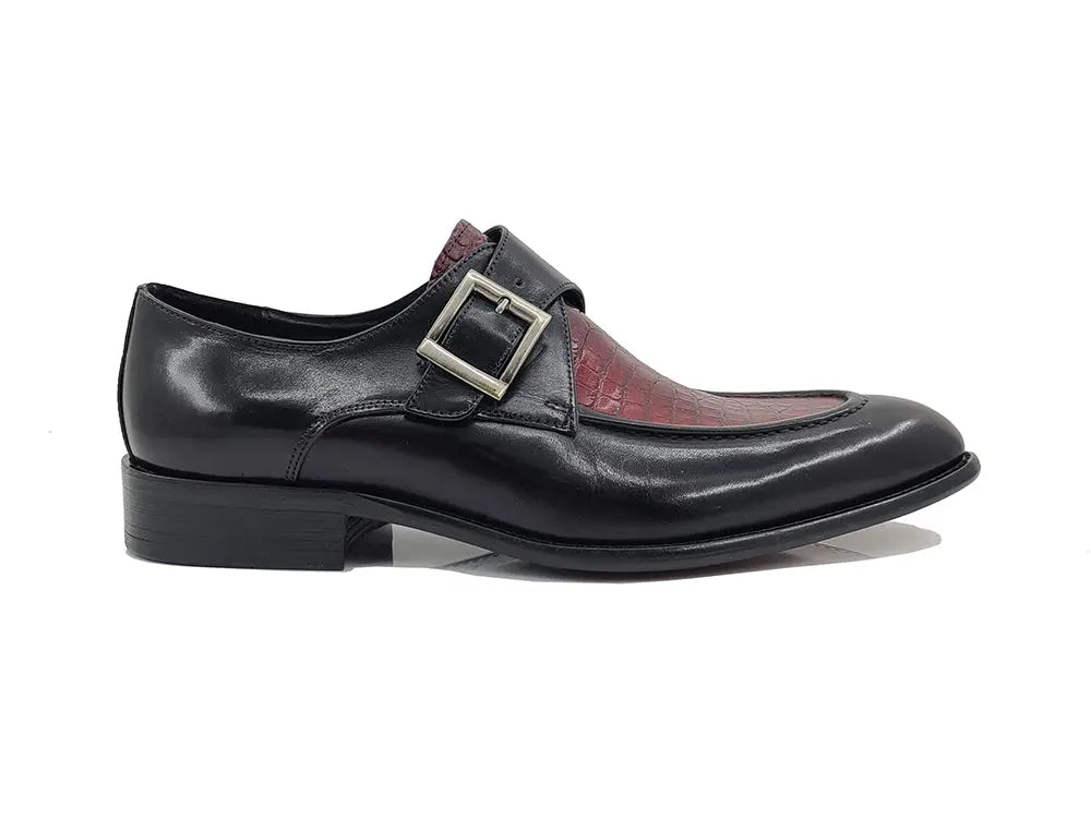 Embossed Moc Single Monkstrap Shoe Carrucci