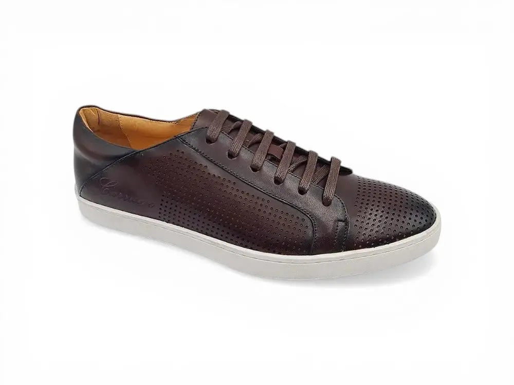Fashion Lace-up Leather Sneaker Carrucci