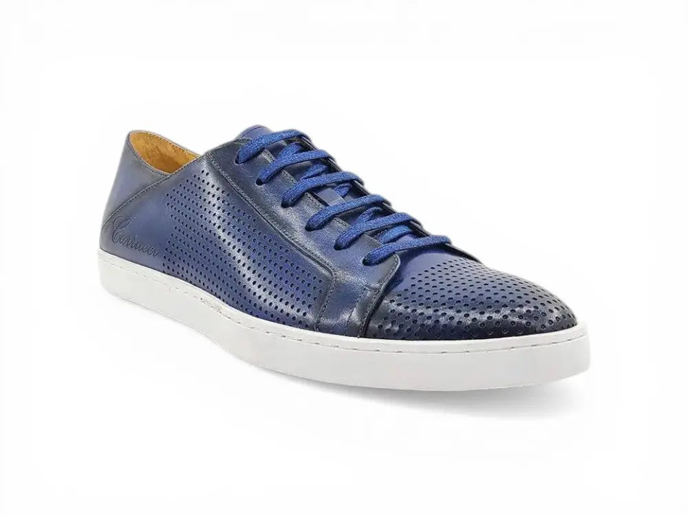 Fashion Lace-up Leather Sneaker Carrucci