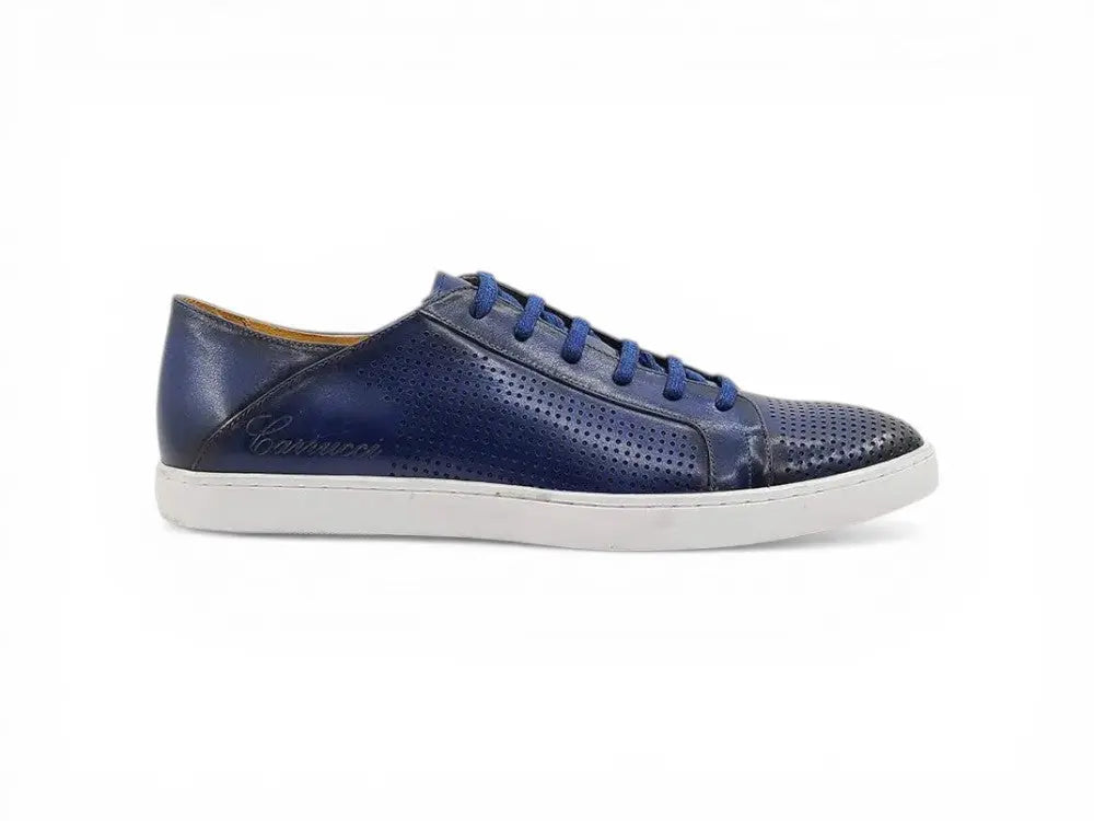 Fashion Lace-up Leather Sneaker Carrucci