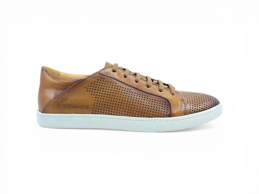 Fashion Lace-up Leather Sneaker Carrucci