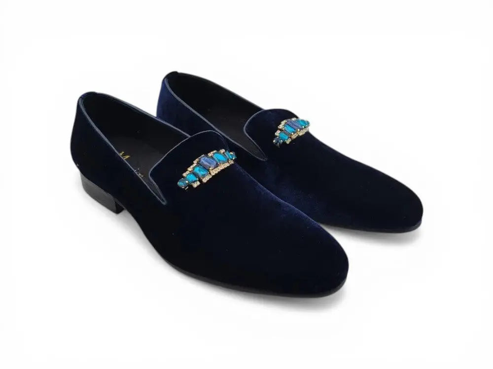 Formal Velvet Loafer with studs Carrucci