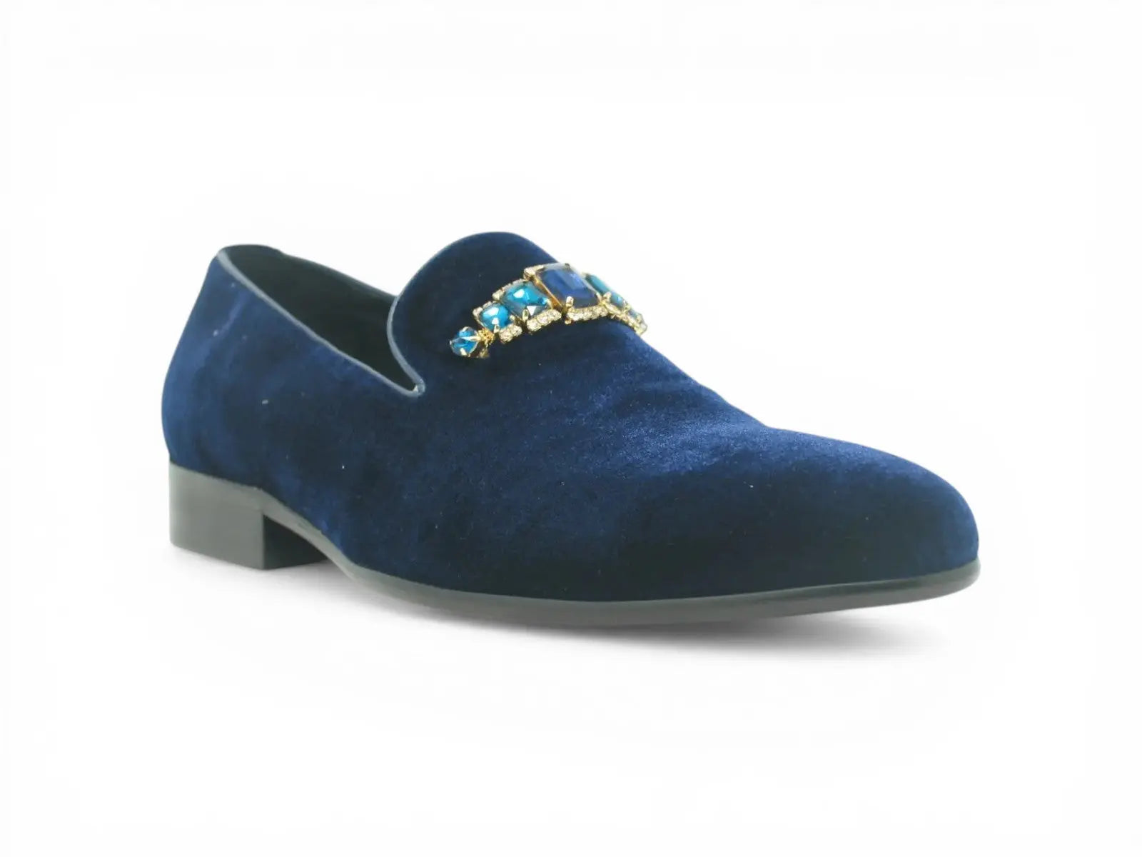Formal Velvet Loafer with studs Carrucci