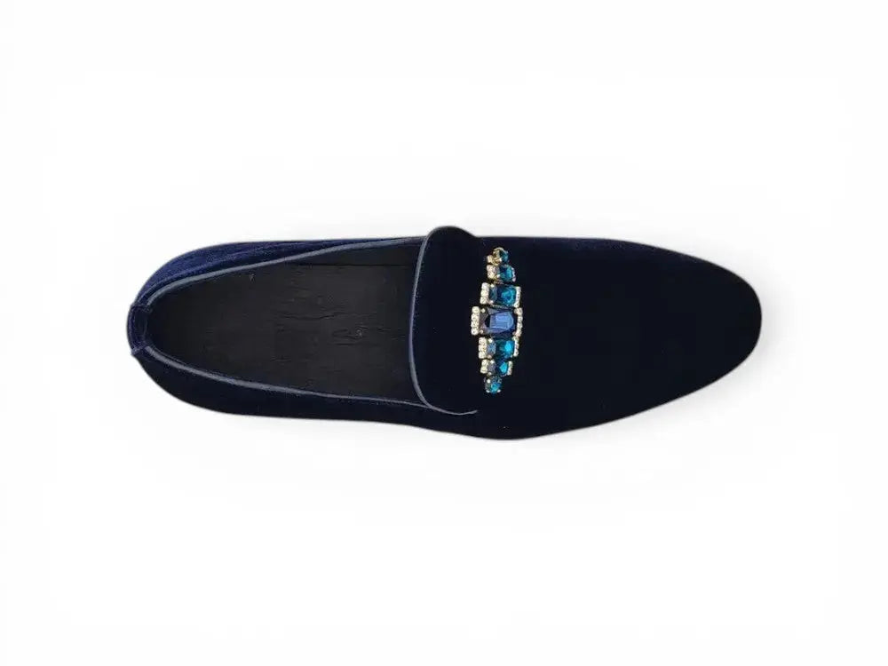 Formal Velvet Loafer with studs Carrucci