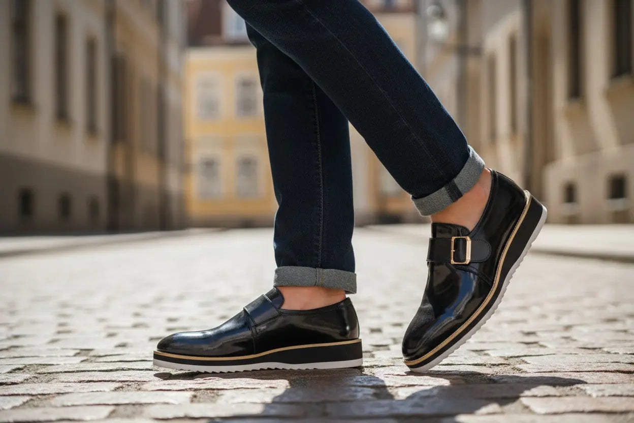 Gorgeous Patent Leather Monkstrap Slip on Carrucci