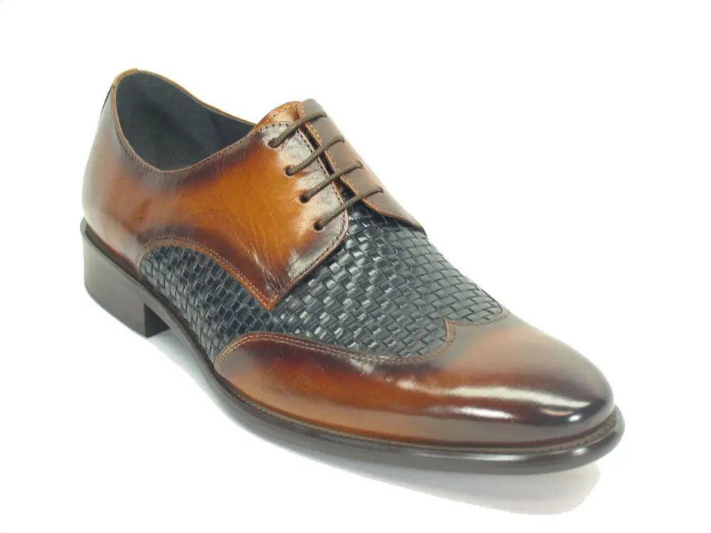 Hand Braided Leather Woven Oxford Carrucci