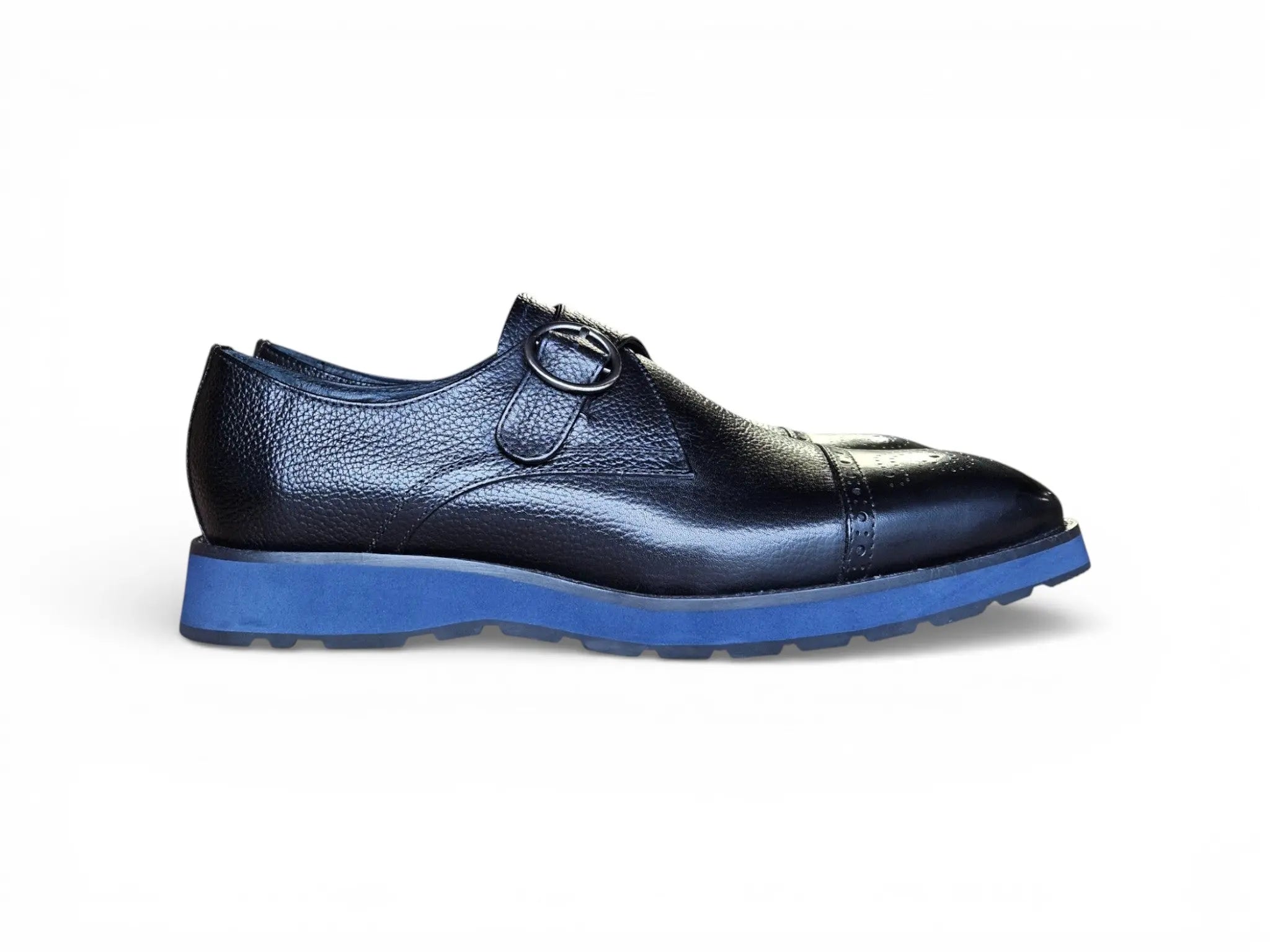 Hybrid Cap Toe Monk Strap Shoes Carrucci