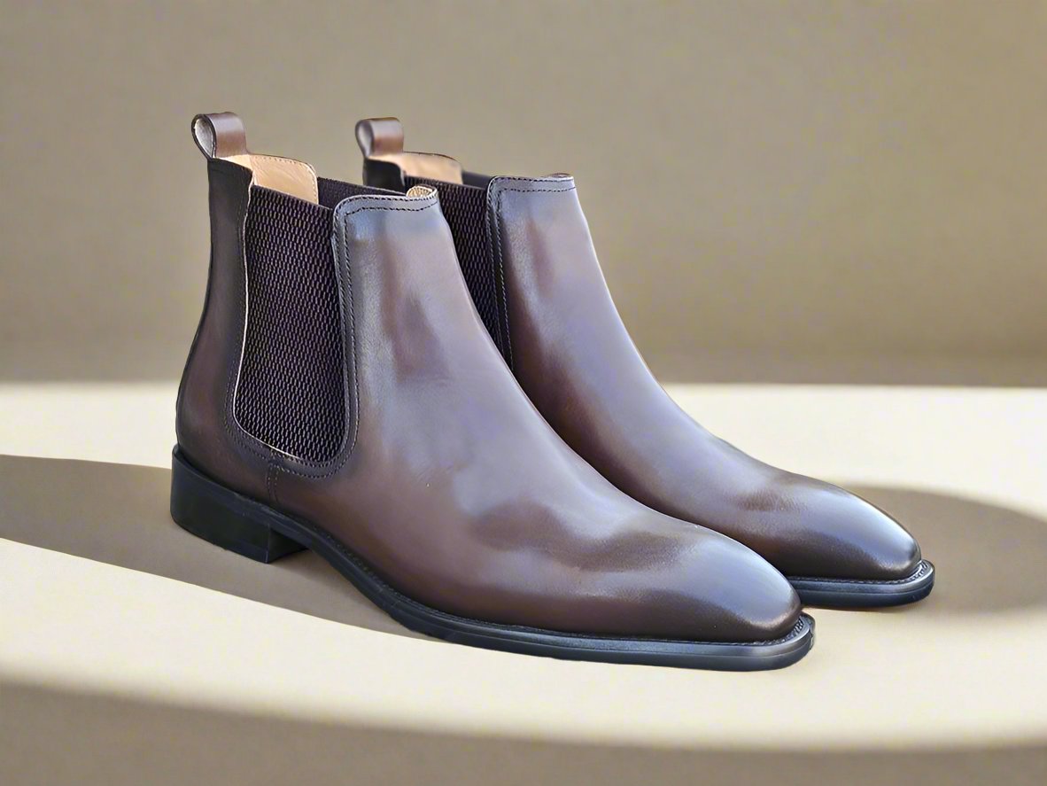 Calfskin Leather Chelsea Boot