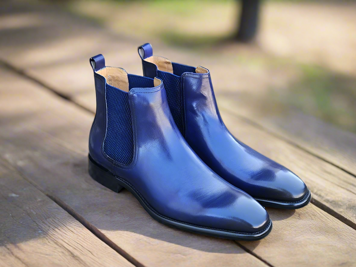 Calfskin Leather Chelsea Boot