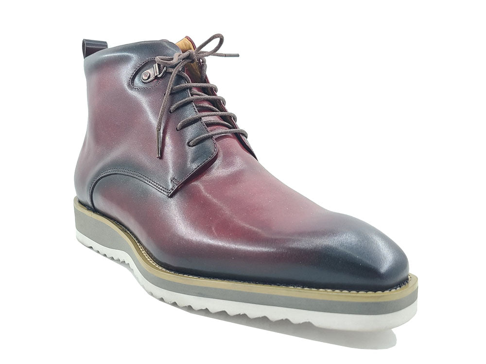 Burnished Calfskin Lace Up Boot