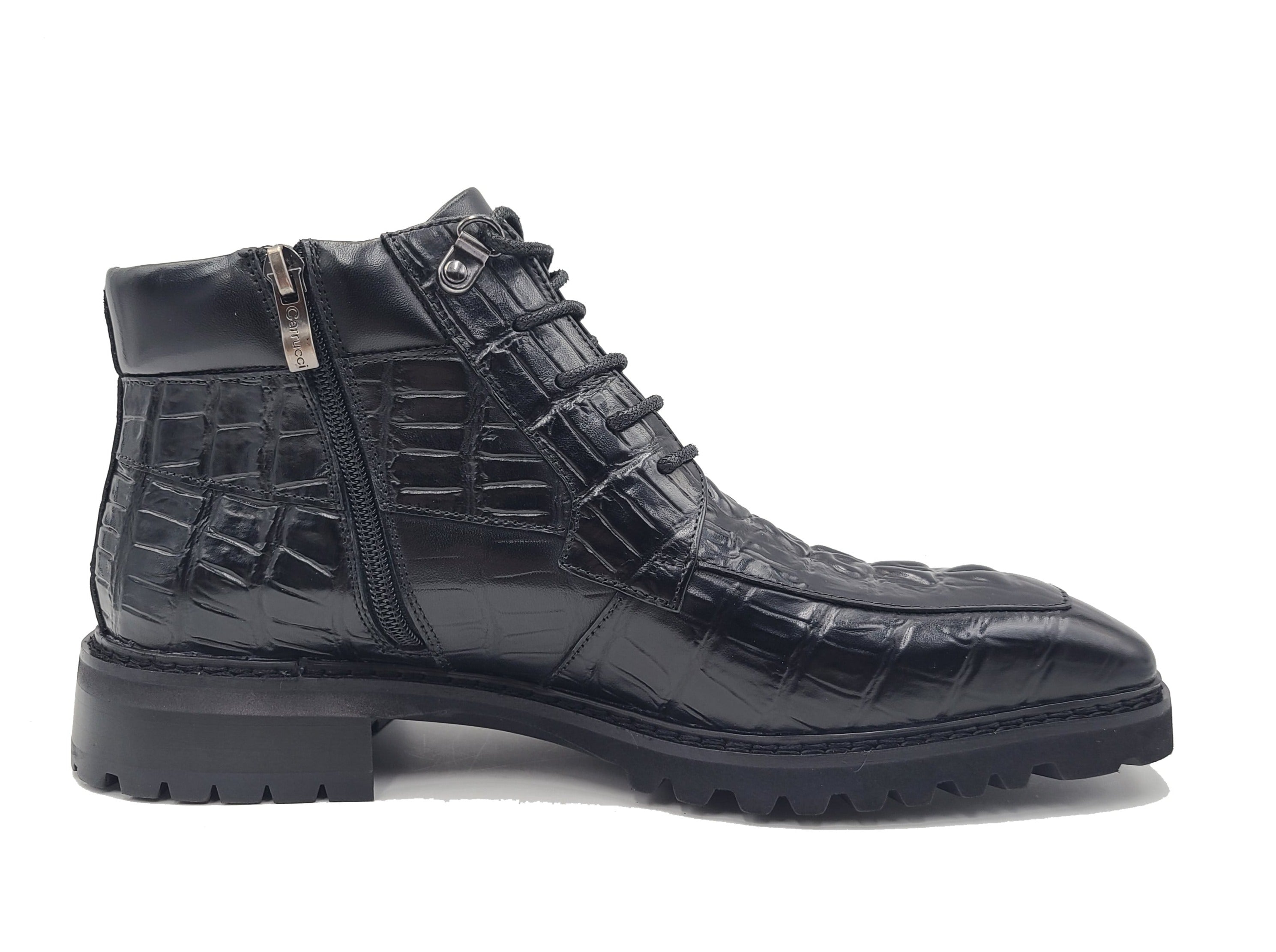 Embossed Alligator Brogue Boot