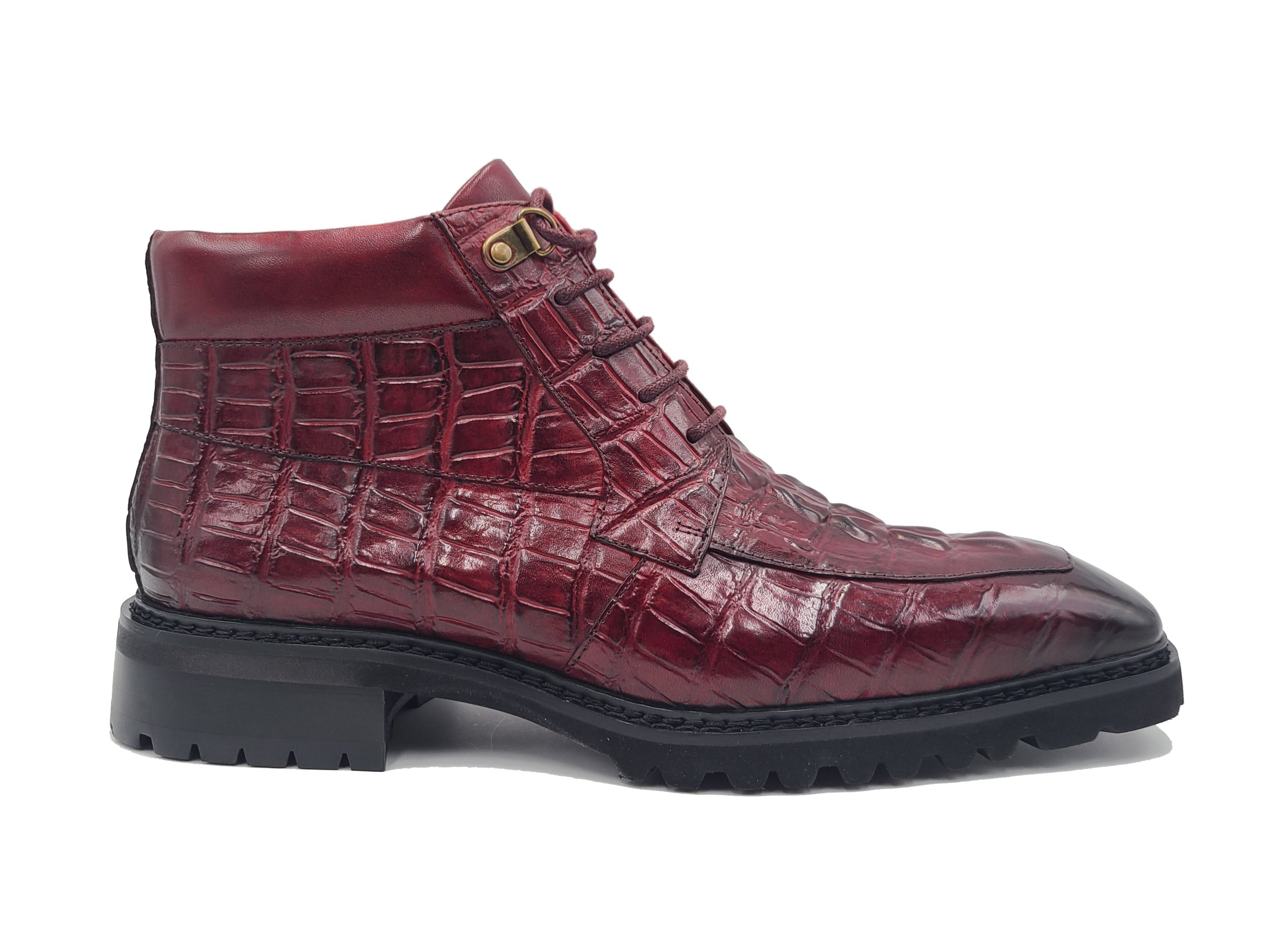 Embossed Alligator Brogue Boot