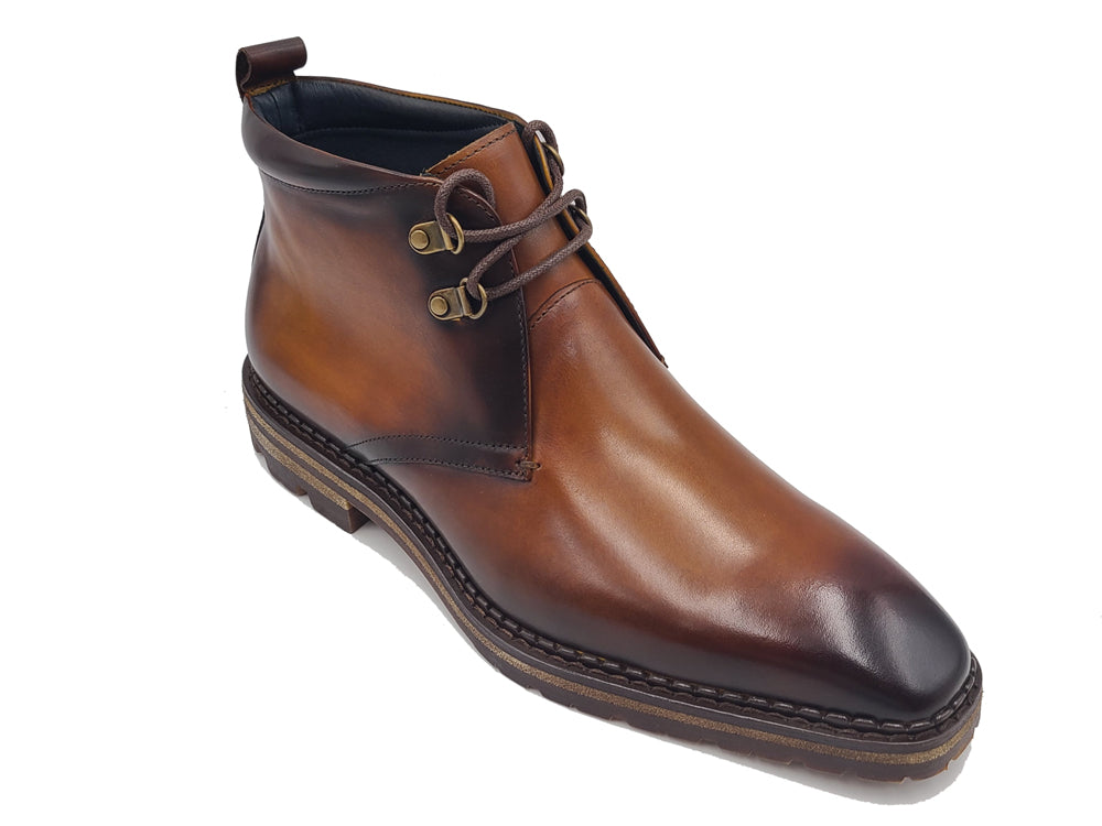 Calfskin Chukka Boot with Lug Sole