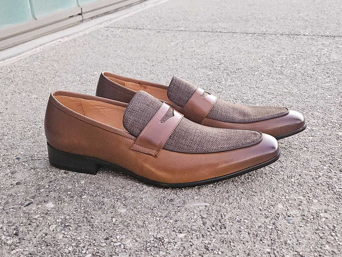 Mix Media Calfskin Penny Loafer