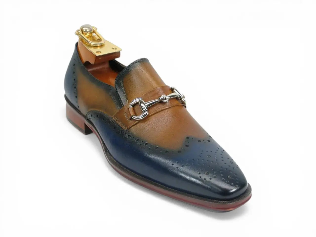 KS261-04 Wholecut Two Tone Buckle Loafer Carrucci