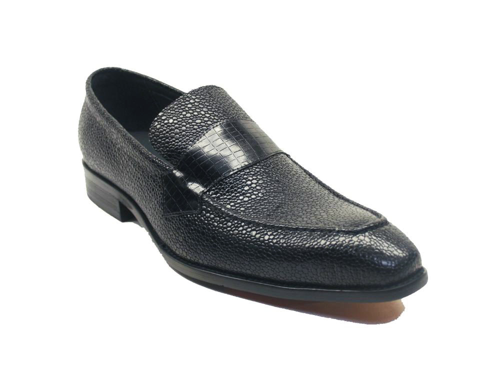 Mocassins Penny en cuir de veau caviar