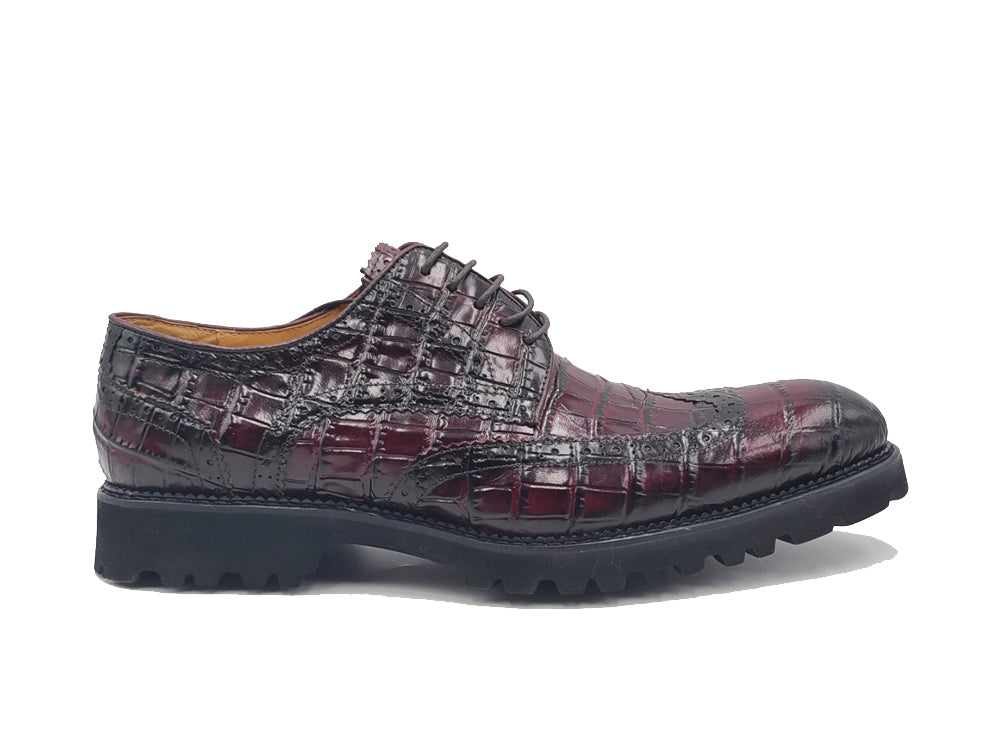 Blucher Style Alligator Embossed Oxford