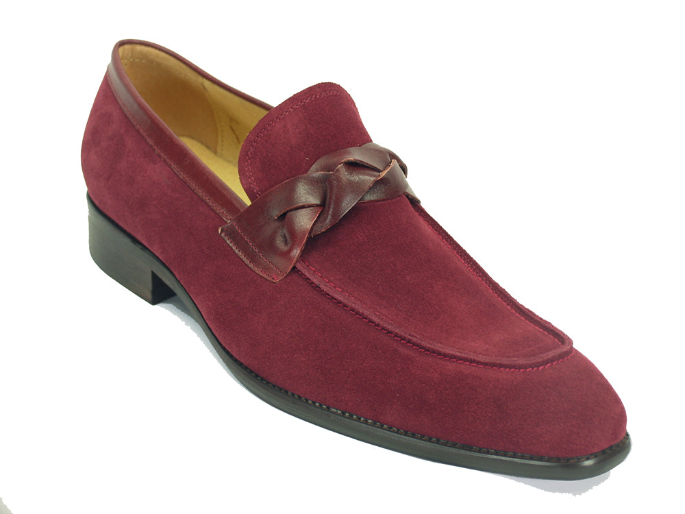 Suede Loafer W/Leather Trim
