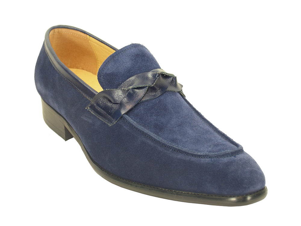 Leather-trimmed loafers