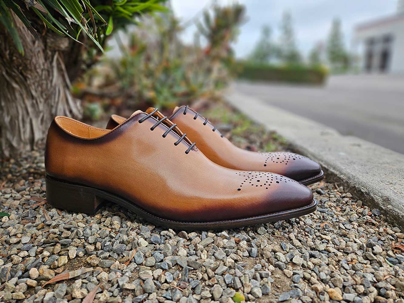 Hand Burnished Wholecut Calf Oxford