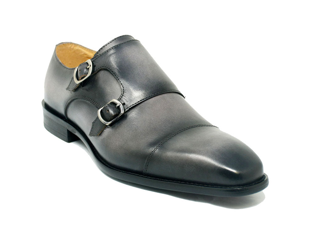 KS509-23 Mocasín de piel con doble hebilla