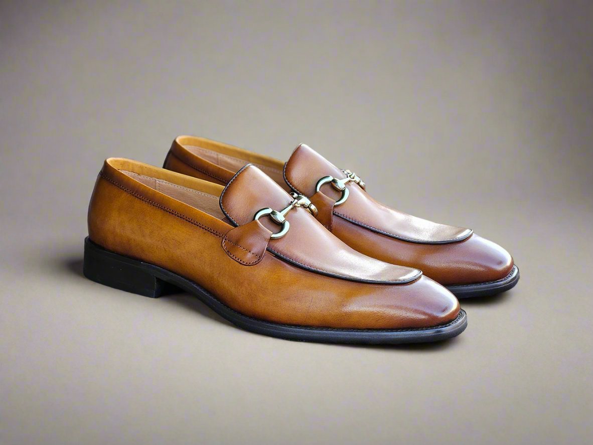 Burnished Calfskin Horsebit Loafer