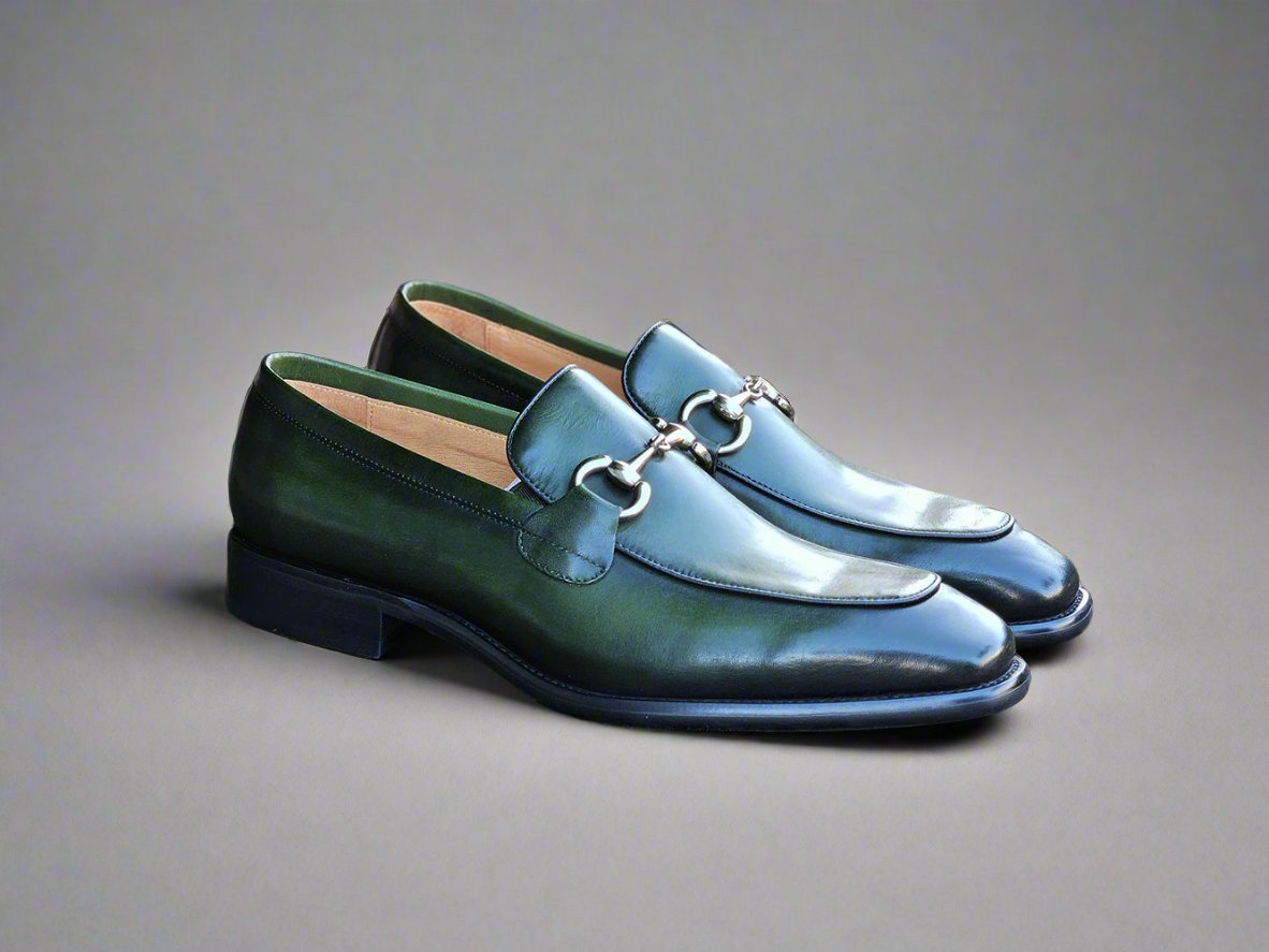 Burnished Calfskin Horsebit Loafer