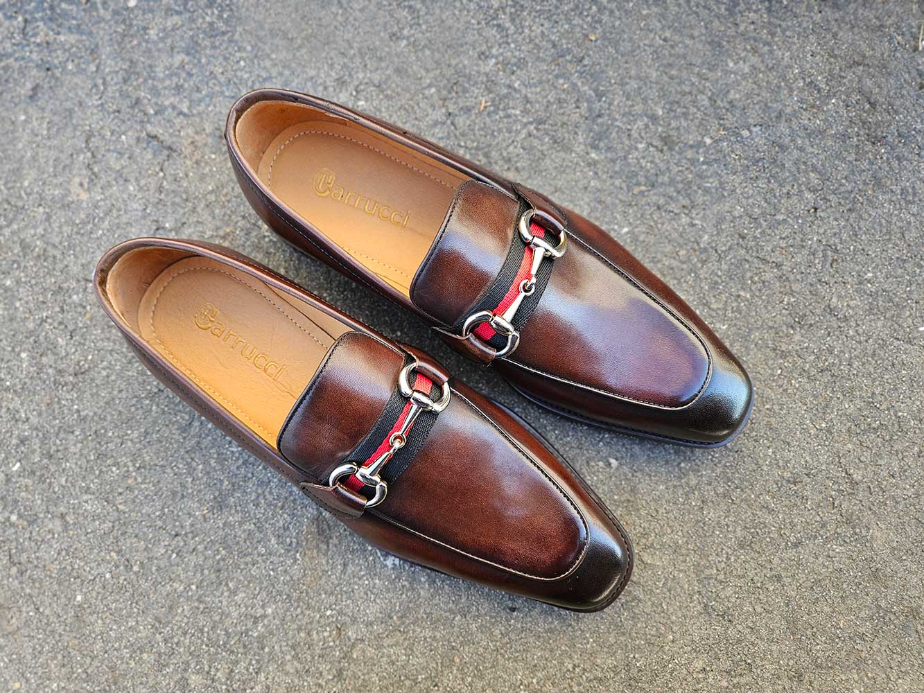 Burnished Calfskin Slip-On Loafer