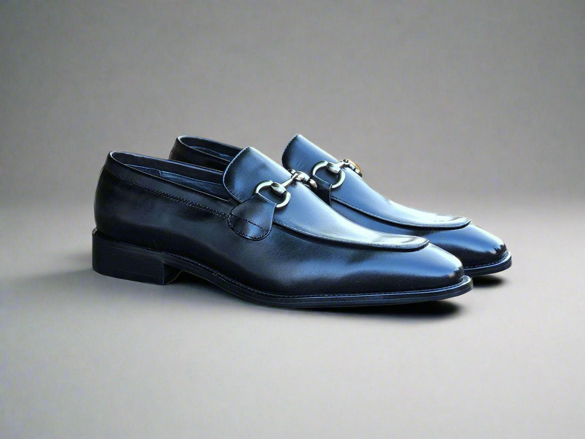 Burnished Calfskin Horsebit Loafer