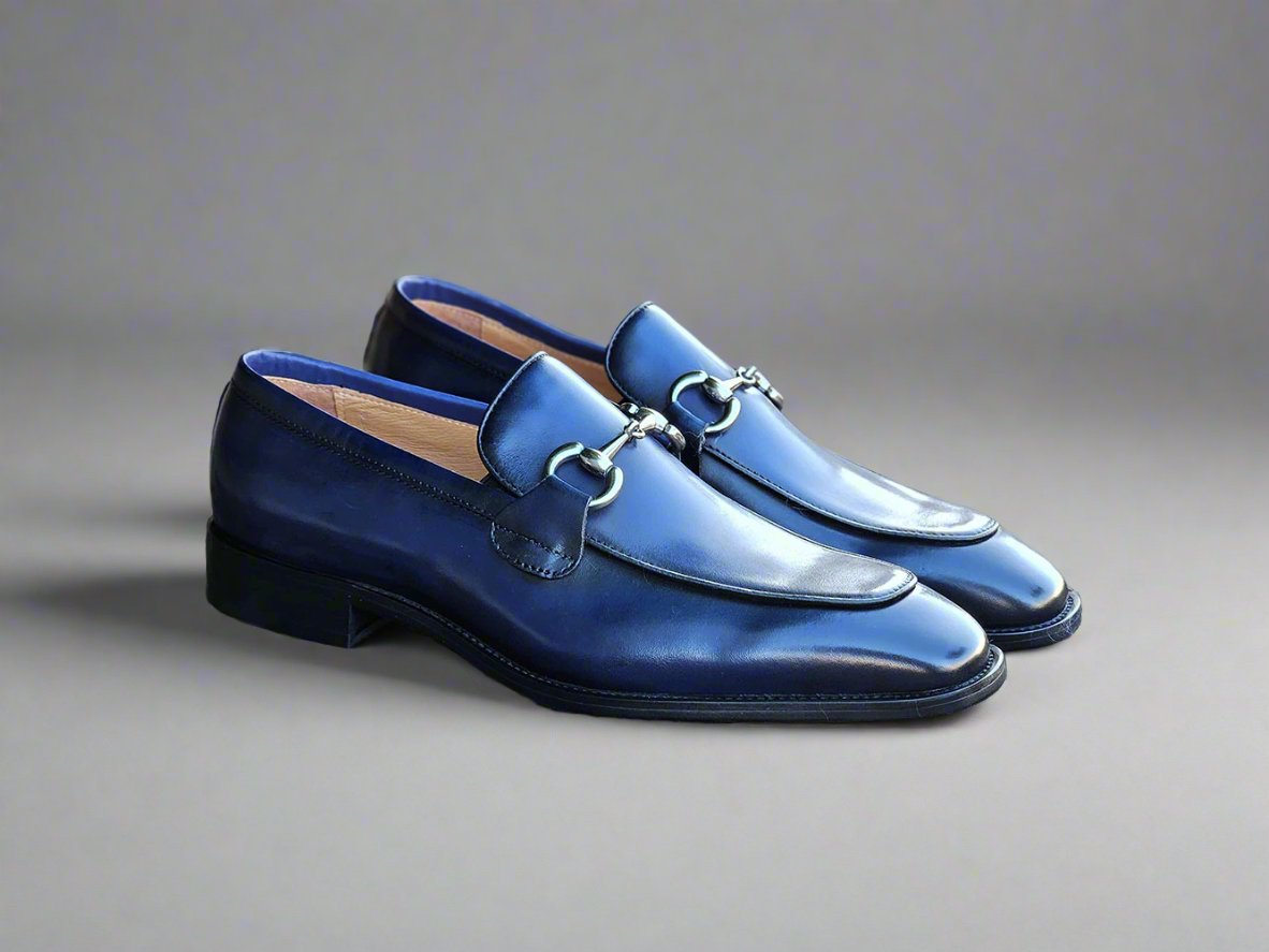 Burnished Calfskin Horsebit Loafer