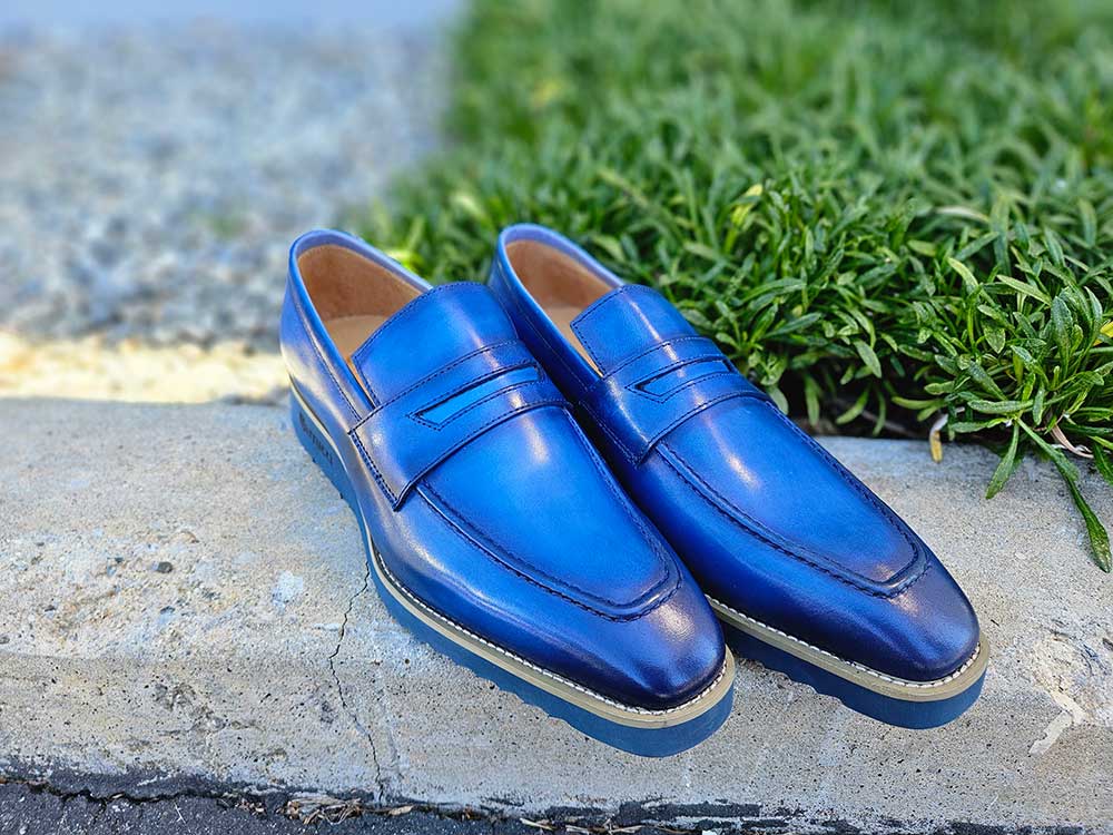 Chic Patina Burnished Penny Loafer