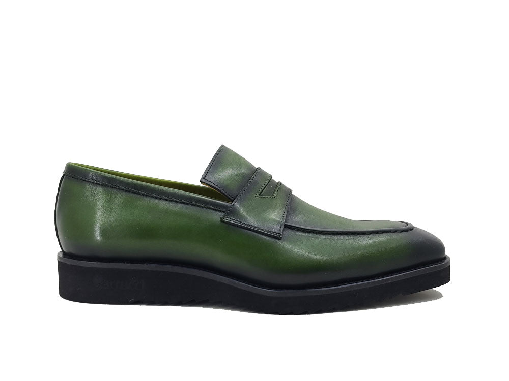Fashion Patina Penny Loafer with Matching Lightweight sole